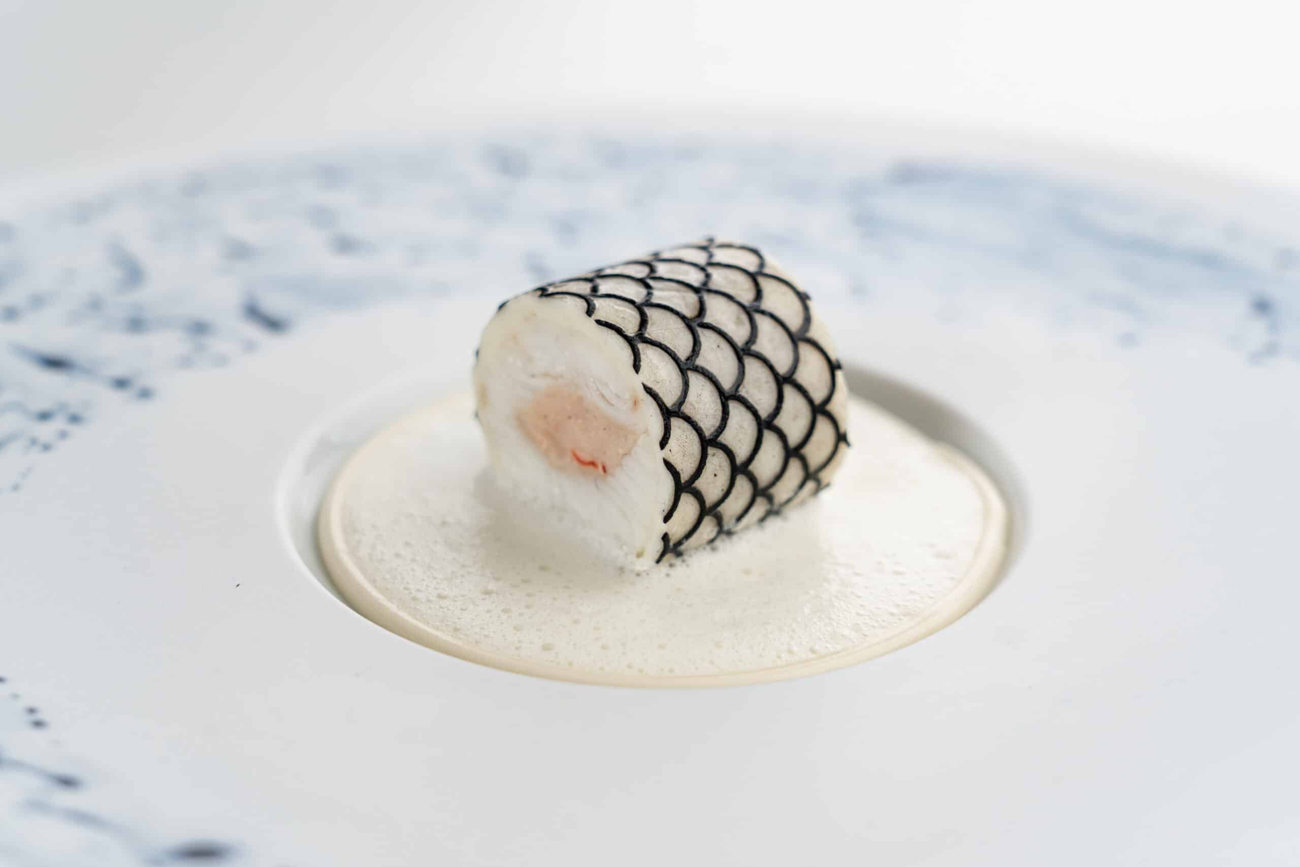 Two-toned fish scale farce